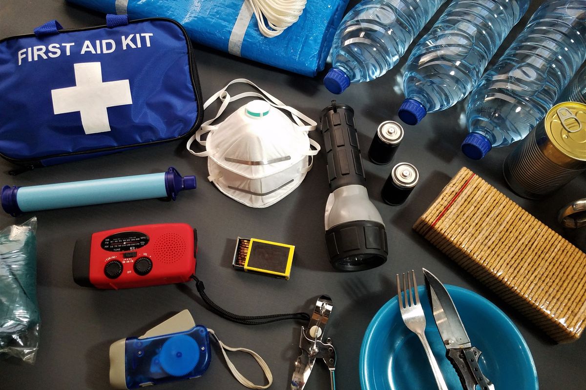 An emergency preparedness kit